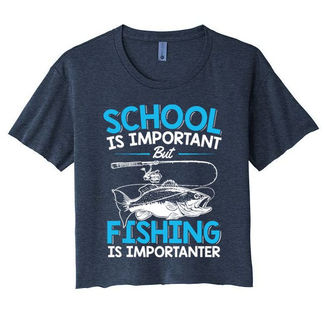 Fishing Boy Fish Lover Teen Boy Fishing Crop Top