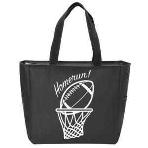 Funny Baseball Football Basketball Sports Novelty Gift Zip Tote Bag