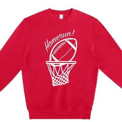 Funny Baseball Football Basketball Sports Novelty Gift Premium Crewneck Sweatshirt