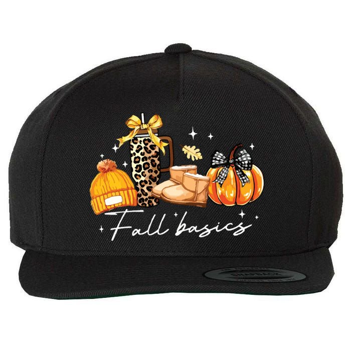 Fall Basics Wool Snapback Cap