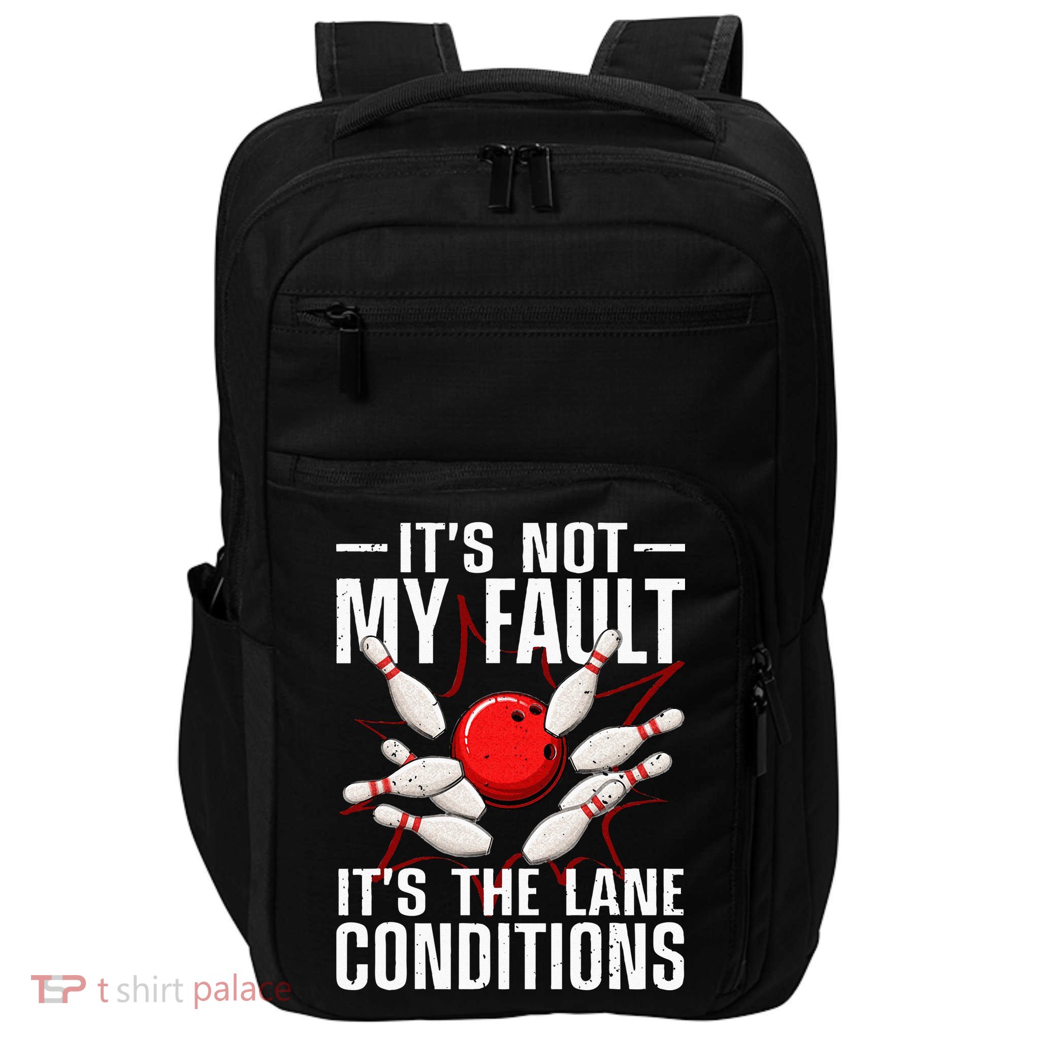 Funny Bowling For Men Women Bowler Team Bowling Lane Spare Impact Tech Backpack