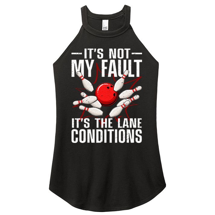 Funny Bowling For Men Women Bowler Team Bowling Lane Spare Women's Perfect Tri Rocker Tank