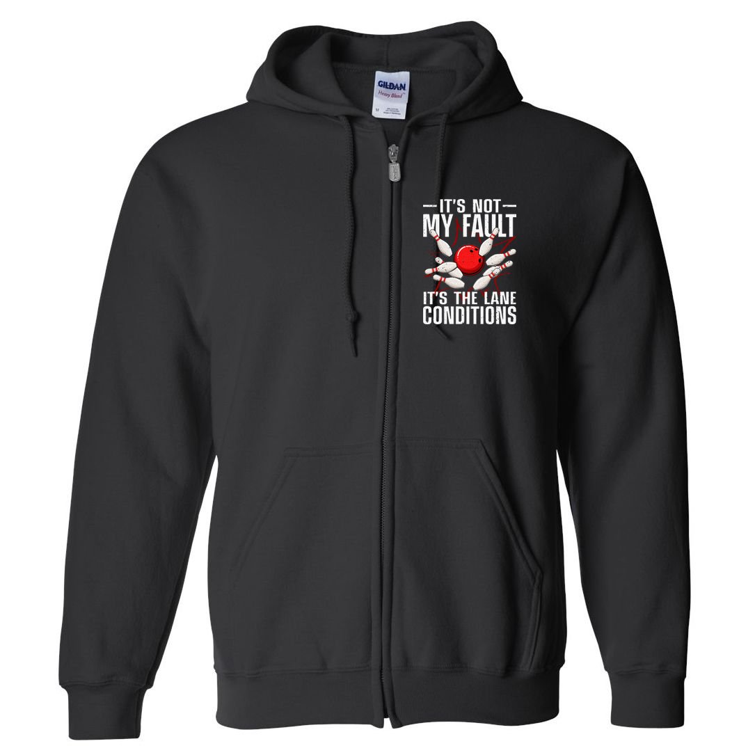 Funny Bowling For Men Women Bowler Team Bowling Lane Spare Full Zip Hoodie
