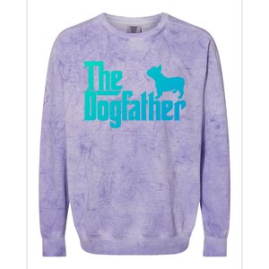 French Bulldog Father Dad Gift The Dogfather Gift Funny Gift Colorblast Crewneck Sweatshirt