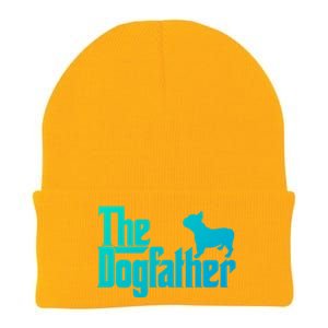 French Bulldog Father Dad Gift The Dogfather Gift Funny Gift Knit Cap Winter Beanie