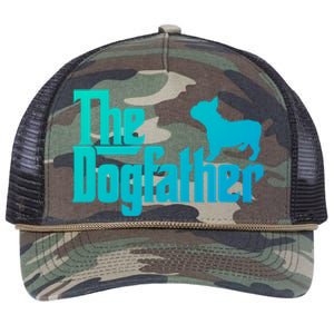 French Bulldog Father Dad Gift The Dogfather Gift Funny Gift Retro Rope Trucker Hat Cap