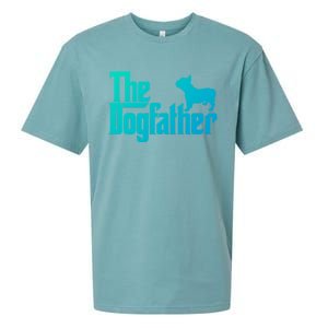 French Bulldog Father Dad Gift The Dogfather Gift Funny Gift Sueded Cloud Jersey T-Shirt