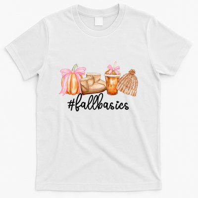 Fall Basics Fall Autumn Pumpkin Shoes Coffee Hat T-Shirt