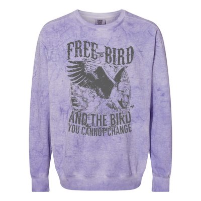 Free Bird Fiery Gift For Music Lovers Colorblast Crewneck Sweatshirt