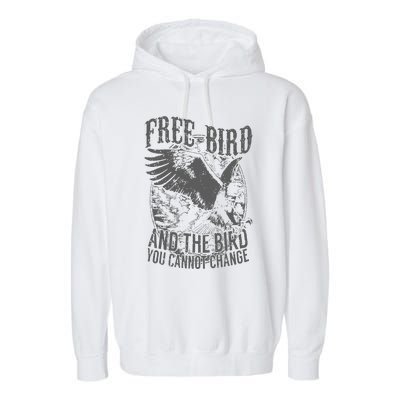 Free Bird Fiery Gift For Music Lovers Garment-Dyed Fleece Hoodie