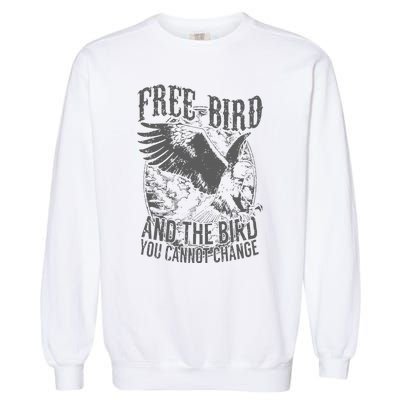 Free Bird Fiery Gift For Music Lovers Garment-Dyed Sweatshirt