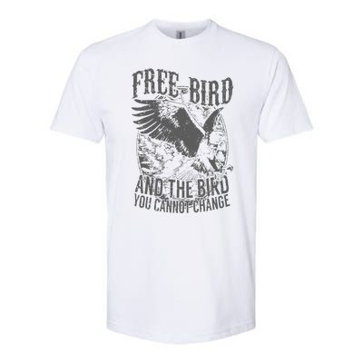 Free Bird Fiery Gift For Music Lovers Softstyle CVC T-Shirt