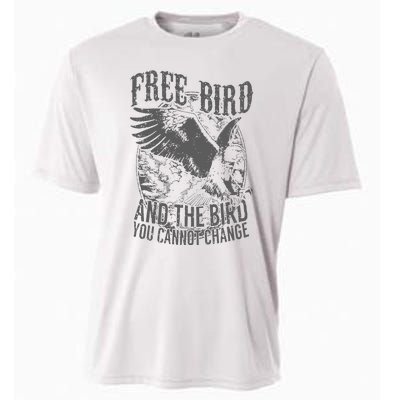 Free Bird Fiery Gift For Music Lovers Cooling Performance Crew T-Shirt