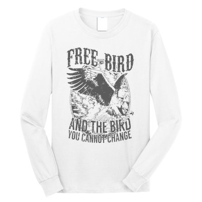 Free Bird Fiery Gift For Music Lovers Long Sleeve Shirt