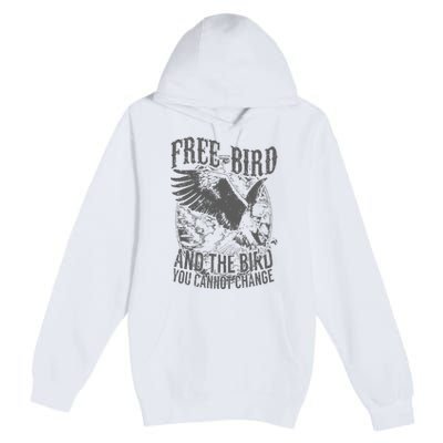 Free Bird Fiery Gift For Music Lovers Premium Pullover Hoodie