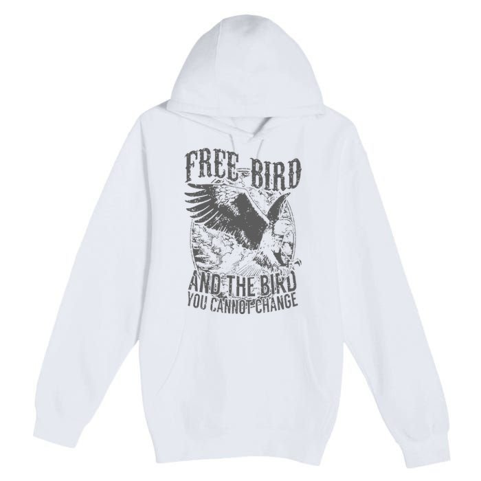 Free Bird Fiery Gift For Music Lovers Premium Pullover Hoodie