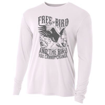 Free Bird Fiery Gift For Music Lovers Cooling Performance Long Sleeve Crew