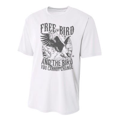 Free Bird Fiery Gift For Music Lovers Performance Sprint T-Shirt