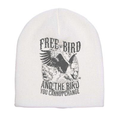 Free Bird Fiery Gift For Music Lovers Short Acrylic Beanie