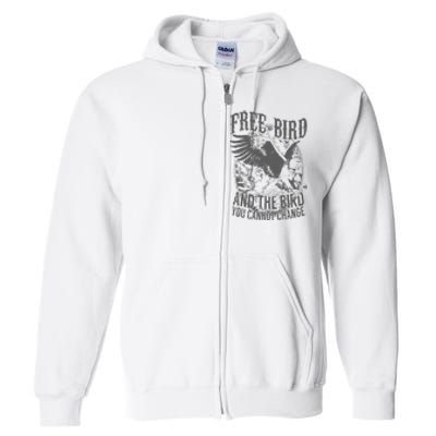 Free Bird Fiery Gift For Music Lovers Full Zip Hoodie