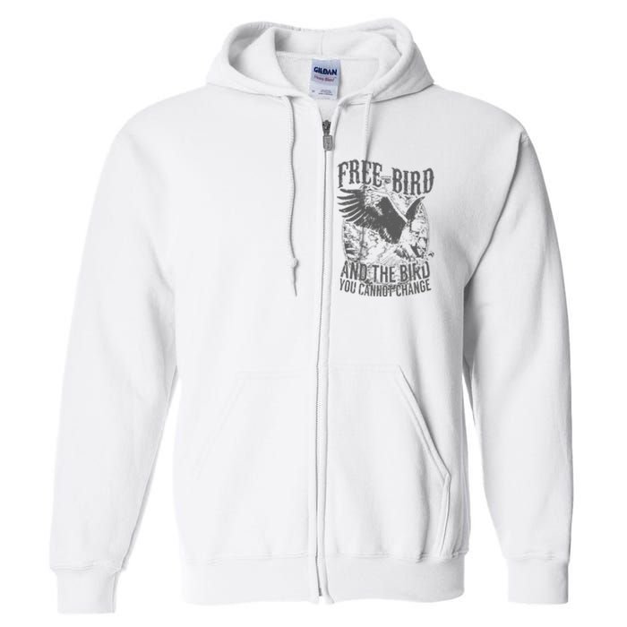 Free Bird Fiery Gift For Music Lovers Full Zip Hoodie