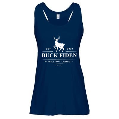 Funny Buck Fiden I Will Not Comply Anti Biden Liberals Ladies Essential Flowy Tank