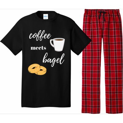 Funny Breakfast Food Lover Coffee Meets Bagels Foodie Gift Pajama Set