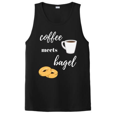 Funny Breakfast Food Lover Coffee Meets Bagels Foodie Gift PosiCharge Competitor Tank