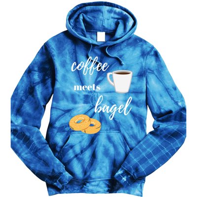 Funny Breakfast Food Lover Coffee Meets Bagels Foodie Gift Tie Dye Hoodie