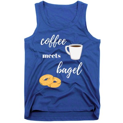 Funny Breakfast Food Lover Coffee Meets Bagels Foodie Gift Tank Top