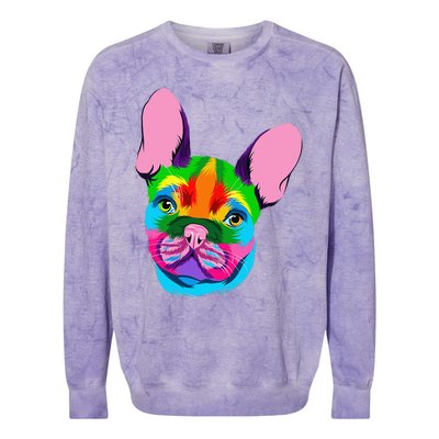 French Bulldog French Bulldog Gifts Dog Lover Colorblast Crewneck Sweatshirt