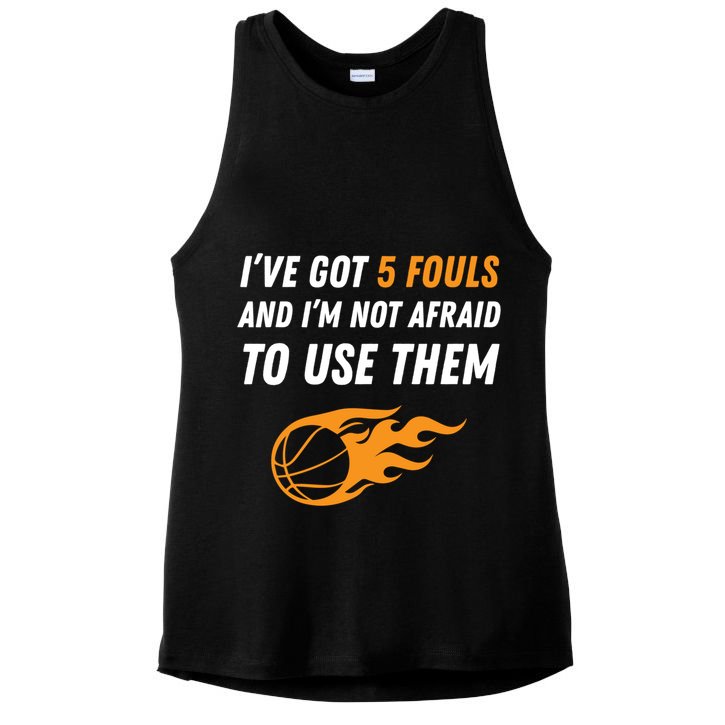 Funny Basketball Funny Gift 5 Fouls Ladies PosiCharge Tri-Blend Wicking Tank