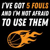 Funny Basketball Funny Gift 5 Fouls Flat Bill Trucker Hat