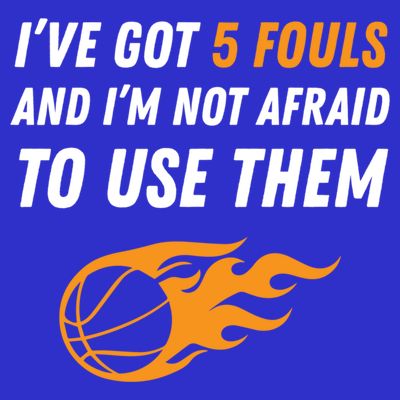 Funny Basketball Funny Gift 5 Fouls T-Shirt