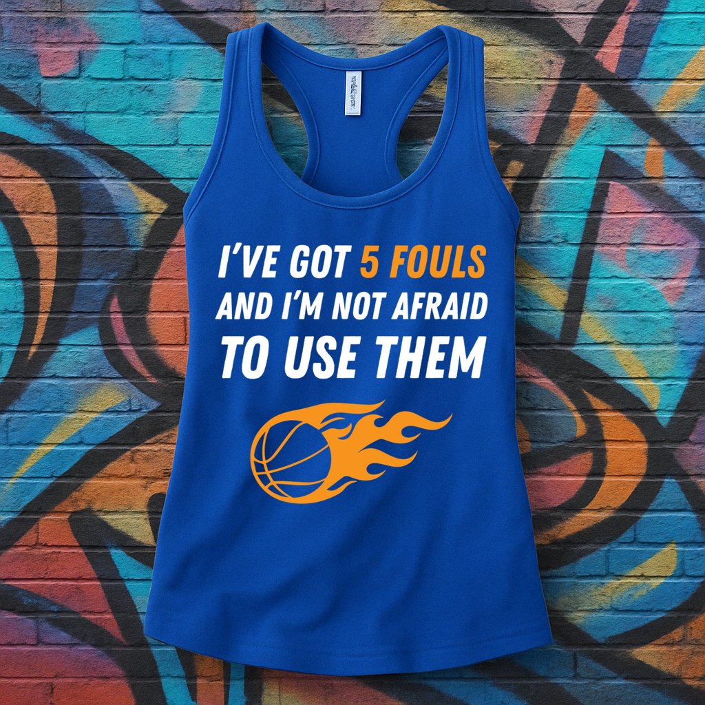 Funny Basketball Funny Gift 5 Fouls Womens Tank Top