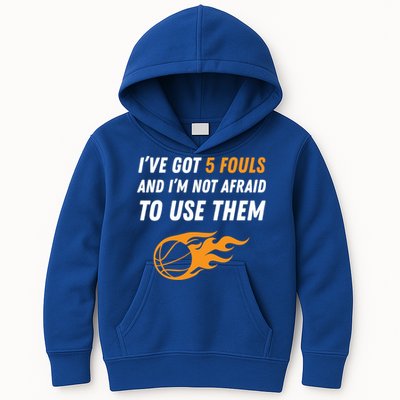 Funny Basketball Funny Gift 5 Fouls Kids Hoodie