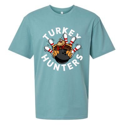 Funny Bowling For Or Adults Turkey Hunters Sueded Cloud Jersey T-Shirt