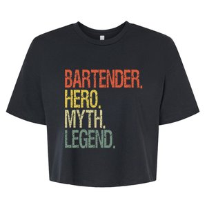 Funny bartender Bella+Canvas Jersey Crop Tee