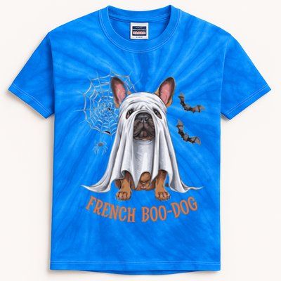 French Boodog Funny French Bulldog Halloween Gift Kids Tie-Dye T-Shirt