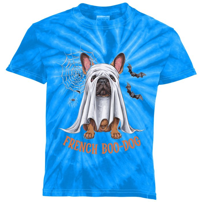 French Boodog Funny French Bulldog Halloween Gift Kids Tie-Dye T-Shirt