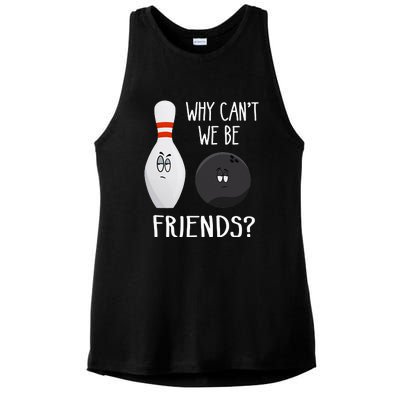 Funny Bowling Friends Quote Ladies PosiCharge Tri-Blend Wicking Tank