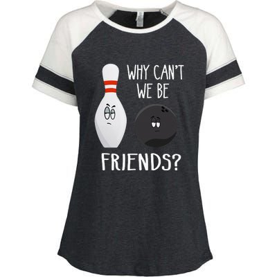 Funny Bowling Friends Quote Enza Ladies Jersey Colorblock Tee