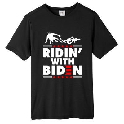 Funny Biden Falls Off Bike Ridin With Joe Biden Tall Fusion ChromaSoft Performance T-Shirt