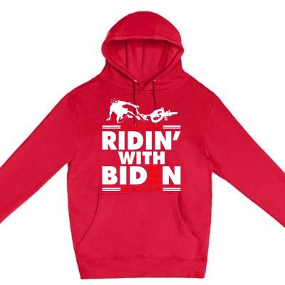 Funny Biden Falls Off Bike Ridin With Joe Biden Premium Pullover Hoodie