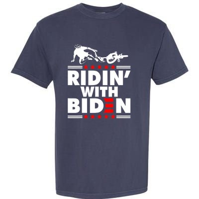 Funny Biden Falls Off Bike Ridin With Joe Biden Garment-Dyed Heavyweight T-Shirt