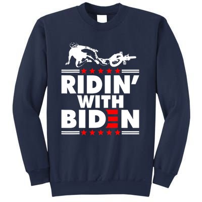 Funny Biden Falls Off Bike Ridin With Joe Biden Sweatshirt