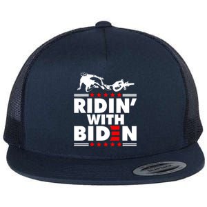 Funny Biden Falls Off Bike Ridin With Joe Biden Flat Bill Trucker Hat