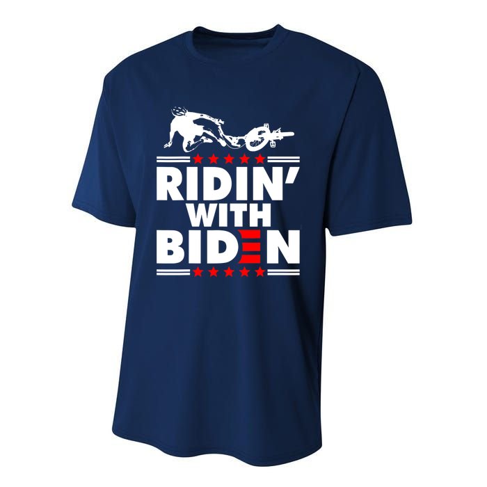 Funny Biden Falls Off Bike Ridin With Joe Biden Performance Sprint T-Shirt