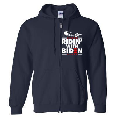 Funny Biden Falls Off Bike Ridin With Joe Biden Full Zip Hoodie