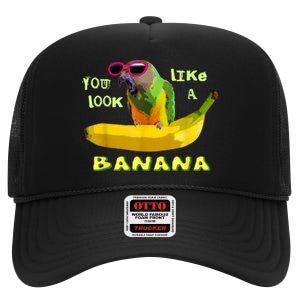 Funny Banana High Crown Mesh Back Trucker Hat